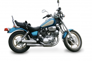 blue motorbike